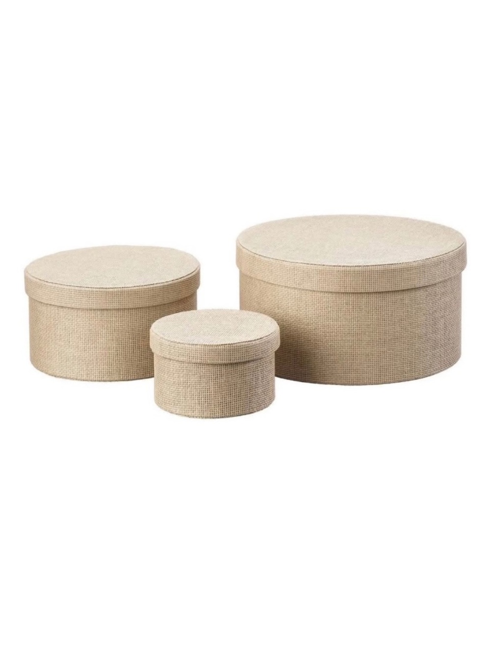 IKEA Set of 3 Round Decorative Storage Boxes